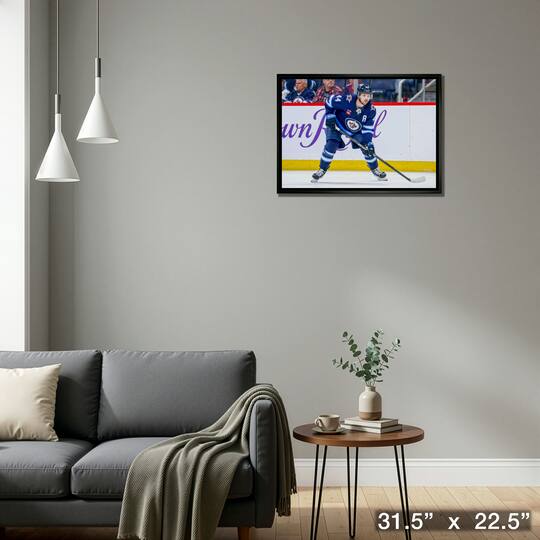 Josh Morrissey 20" x 29" Framed Canvas Winnipeg Jets 31.5" x 22.5"